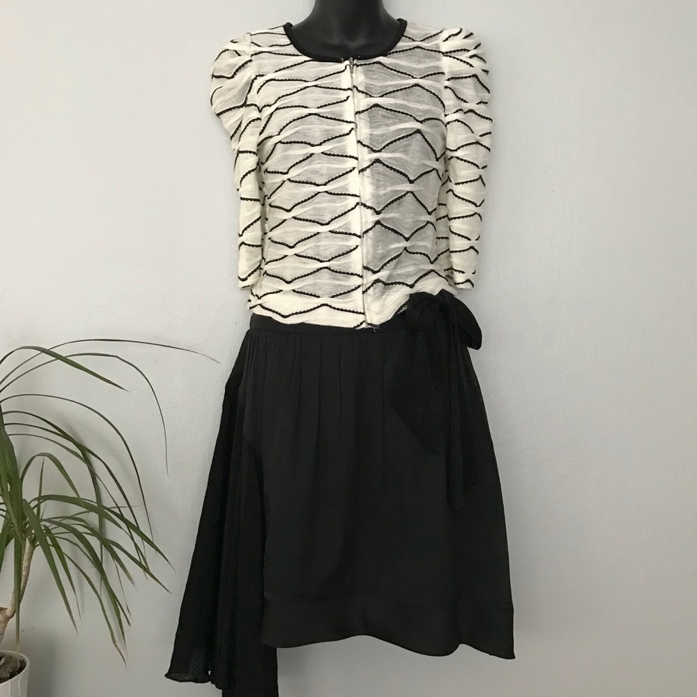 Two piece set with Elegant knit cardigan and skirt